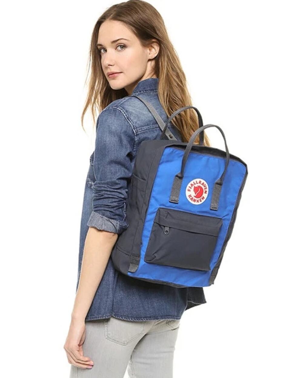 Fjallraven Kanken Classic Backpack Graphite UN Blue 16L Convertible Bag